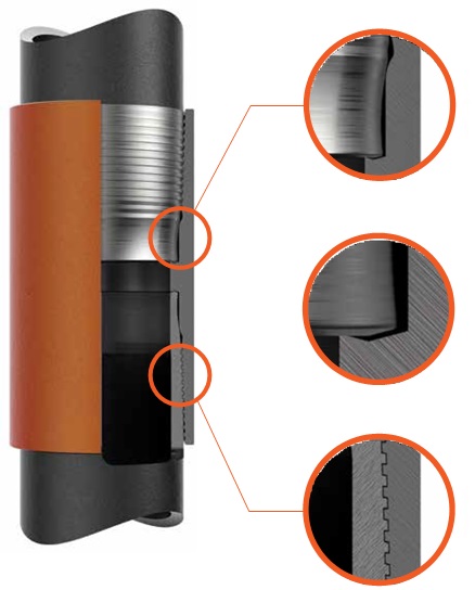 Technische Darstellung eines Premium Casings für die Öl- und Gasexploration